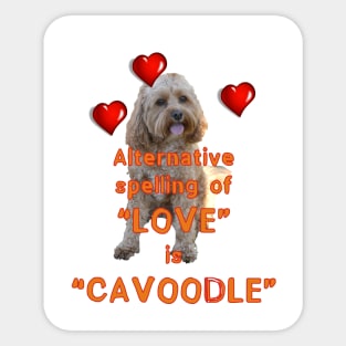 Alternative spelling of love. Sticker